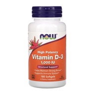 Now Foods Vitamin D3 1000IU High Potency Structural Support 180 Caps