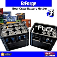 Beer Crate Battery holder/ Desk Organizer Ezforge (AA / AAA / 9V / 18650)