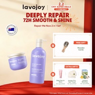 [NEW | Bundle] lavojoy Repair Me Now Shampoo & Hair Mask Iris Garden | Repair & Shine | 3X Keratin |