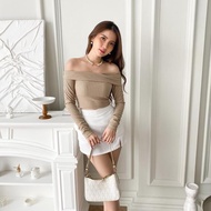 Luca Off Shoulder Sabrina Knit Top Women's Off Shoulder Top Knitwear