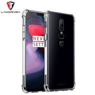 Lamorniea For OnePlus 6 Case Luxury Airbag Transparent Soft TPU Cover For One Plus 6 Shockproof For