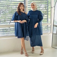 Rhei Collection - Athens Dress Navy | Brocade Dress for Party, Invitation, Bridesmaid, Graduation, P