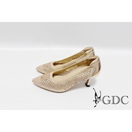 Small Leaf Shoes Shoes (5596 Champagne) [Hot Sale Praise] GDC Genuine Leather Rhinestone Geometric G
