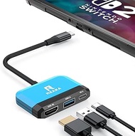 Dock for Nintendo Switch OLED - 3 in 1 TV Adapter With 4K HDMI, USB 3.0 Port, Type C 100W Charging -