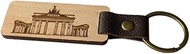Wooden Key Ring Brandenburg Gate Berlin 11 cm 31151, brown, 11
