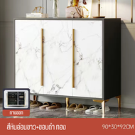 ชั้นวางรองเท้า ตู้วางรองเท้า ที่เก็บรองเท้า ตู้เก็บรองเท้า ตู้ลายหินอ่อน ไม้คุณภาพดี จัดเก็บได้เยอะ