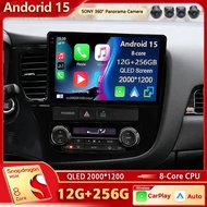 Android 15 For Mitsubishi Outlander 3 GF0W GG0W 2012 - 2018 Stereo Car Radio Multimedia Video Player