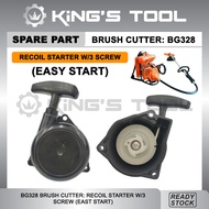 BG328 BRUSH CUTTER: RECOIL STARTER 3 SCREW TYPE-EASY START/ PULL STARTER/ SPARE PART STARTER MESIN R