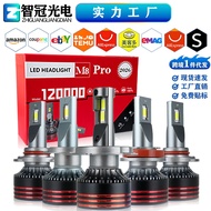 M8Pro 6,000k Super Bright Concentrating Car led Headlight h7 h4h11 Car Bulb WGBK