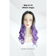 LF 01 WIG WOMEN'S CURLY WIG WOMEN'S WIG SYNTHESIS HAIR/ WIG TWO-COLOR WIG
