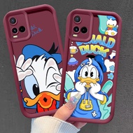 Burgundy Case for VIVO Y33s Y21 Y21s Y02 Y02t Y33t Y02a Y21a Y21e D-3 Donald Duck