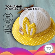 Polka Dot Bunny Children's Fashion Hat Cute Rabbit Ear Fashion Hat Cheerful Color Mesh Fashion Hat