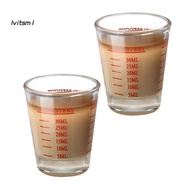 [LV] Heavy Duty Glass Cups Cocktail Mixing Glasses Shot Glass Measuring Cups with Scale Heavy Glass 