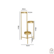 ชั้นวางต้นไม้ สไตล์มินิมอล (MH_089) วางต้นไม้ได้ 3 ต้น โครงเหล็ก ดีไซน์สวยงาม ตกแต่งห้องให้มีสไตล์