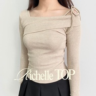 SERENITY BAECHIC.CO - Richelle Coquette Top | Women's Sabrina Ribbon Knit Top / Women's Coquette Kni