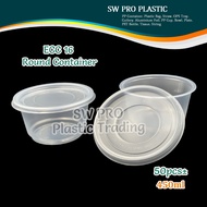 EC C16 Disposable Plastic Round Container / Tupperware Plastic Bulat / Bekas Makanan / Bekas Bulat (