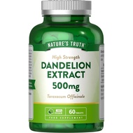 Dandelion Root Tablets | 500mg | Taraxacum Officinale 5:1 Extract | Dandelion Supplement | 60 Vegan 