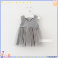 IU Newborn Baby Girl Sleeveless Princess Dress Lace Casual Kids Mesh Dresses BARBIE