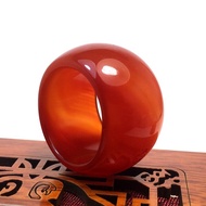 Vòng ngón agate tự nhiên Nhẫn đỏ chalcedony nhẫn jade chiếc nhẫn agate đỏ Delicate quà