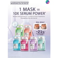 WATSONS Shot Serum Mask 1s Anti Acne Shot Hydro Shot Smoothing Shot Bouncy Shot Calming Shot Whiten 