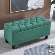 End-of-Bed Bench Long Sofa Bench Tech Fabric Shoe Changing Bench Clothing Store Sofa Long Storage Be