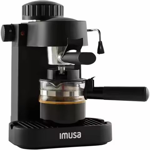 IMUSA USA GAU-18202 4 Cup Espresso/Cappuccino Maker,120 volts, Black