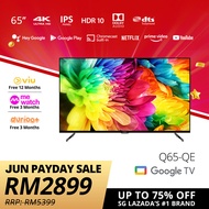 PRISM+ Q65 Quantum Edition | 4K Google TV | 65 inch | Quantum Colors | Google Playstore | Inbuilt Ch
