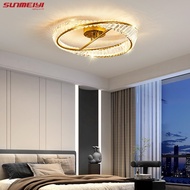 SUNMEIYI Gold Luxury Stainless Steel Ring Crystal Ceiling Lamp Bedroom Living Room Kitchen Ceiling L