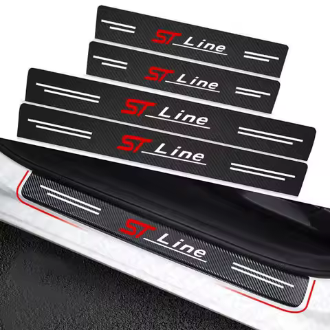Car Sill pedal Rear Bumper Protection Stickers for Ford ST-line Focus 2 3 Mondeo Ecosport Kuga Mk4 F