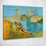 The Langlois Bridge At Arles Vincent van Gogh vvg12 Canvas Print