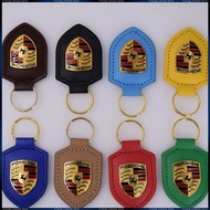Porsche key chain Cayenne 911 Paramera macan leather 718 car key bag Leather key chain