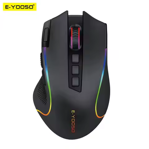 E-YOOSO X-11 PRO RGB USB 2.4G Wireless Support Bluetooth Gaming Mouse 8000 DPI 9 buttons Programmabl
