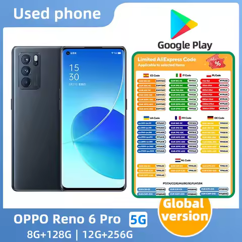 oppo Reno6 pro 5G Android Unlocked 6.55 inch 12GB RAM 256GB ROM All Colours in Good Condition Origin