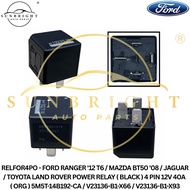 RANGER '12 T6 / MAZDA BT50 '08 / JAGUAR / TOYOTA LAND ROVER POWER RELAY ( BLACK ) 4 PIN 12V 40A ( OR