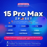 15 Used Phone 15PM ZP SET and (CH / ZA / TA / VC / XA / ZD) Second Hand Max 6.7"
