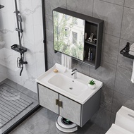 [Sg Sellers] Bathroom Cabinet Assembled Cabinet Ceramic Basin Wash Basin Basin in Bathroom Mirror Cabinet vanity cabinet bathroom toilet mirror cabinet Waterproof Rustproof
