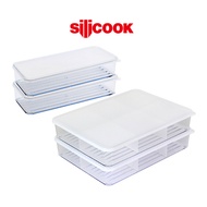 [silicook] Flat Food Container 850ml 2p & 1900ml 2p Set / Food Storage