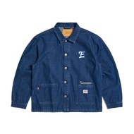 EDWIN 男裝 法式工裝牛仔夾克 (原藍磨) #牛仔外套