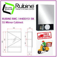 RUBINE RMC-1440D1S1 BK SS Mirror Cabinet / FREE EXPRESS DELIVERY