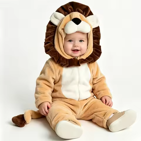 Umorden Baby Lion Cub Costume Boys Infant Toddler 3-6M 6-9M 9-12M 1-2T 2-3T Flannel Winter Pajamas O
