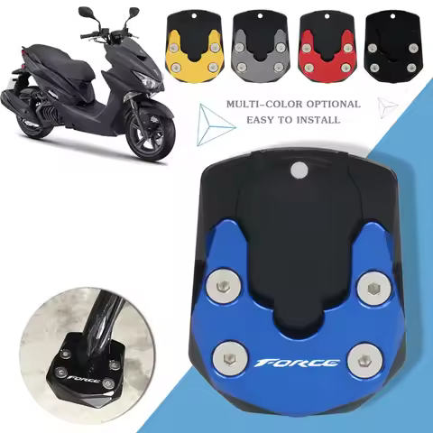 Motorcycle CNC Kickstand Sidestand Stand Extension Enlarger Pad For FORCE 155 FORCE155 Force 155