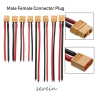 SEREIN XT60 Connector Plug With Silicone Wire 12 AWG/14 AWG Wires Parts Female / male