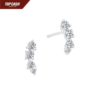 Top Cash Jewellery 10K Lab Grown Sparkle Curve Diamond Stud Earrings
