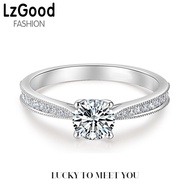 1 Karat công chúa mạ pt950 mosanite Nhẫn kim cương của phụ nữ Châu Âu và mỹ nhẫn cầu hôn