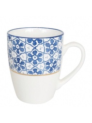 1入組青花瓷咖啡杯，創意圖案，材料安全且耐用，適合日常家庭使用，是禮物的第一選擇