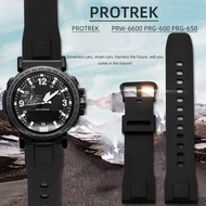 Watch Accessories Band Professional FOR Casio PRG-650600PRW-6600 PROTREK Strap Waterproof Silicone Rubber Sport Bracelet 24MM