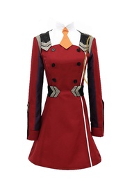 Womens Darling Cosplay Costume Zero Two School Uniform Dress