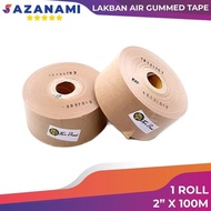 Lakban Air 2 Inch x 100M Gummed paper craft Tape Tiger Kraft 1 ROLL