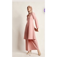 ANN178: M size inhanna kebaya colour salmon pink/ kebaya labuh kain cotton