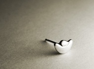 金元寶造型純銀耳環(單支/一對)